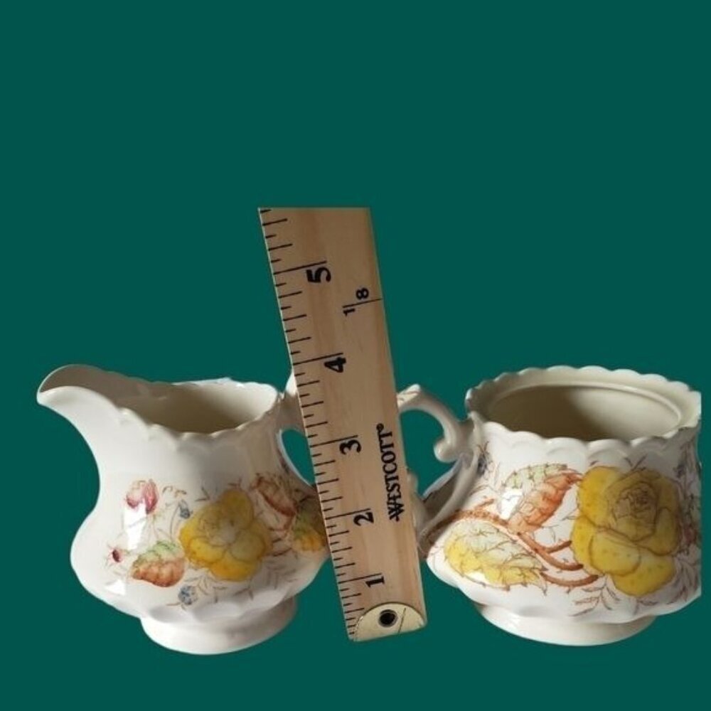 Vernon Rose creamer & sugar set - Picture 6 of 9